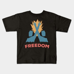 ✪ FREEDOM and POWER to the PEOPLE ✪ Powerful Political Slogan Kids T-Shirt